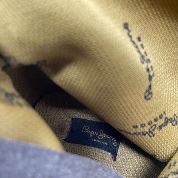 Pepe Jeans Suede Tall Wedge Heel Boots - Dark Brown - Size 40 - Picture 8 of 8